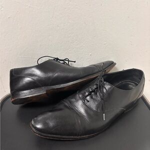 Giorgio Armani Men's Formal Leather Derby Shoes Mens Size 43.5 Made In Italy